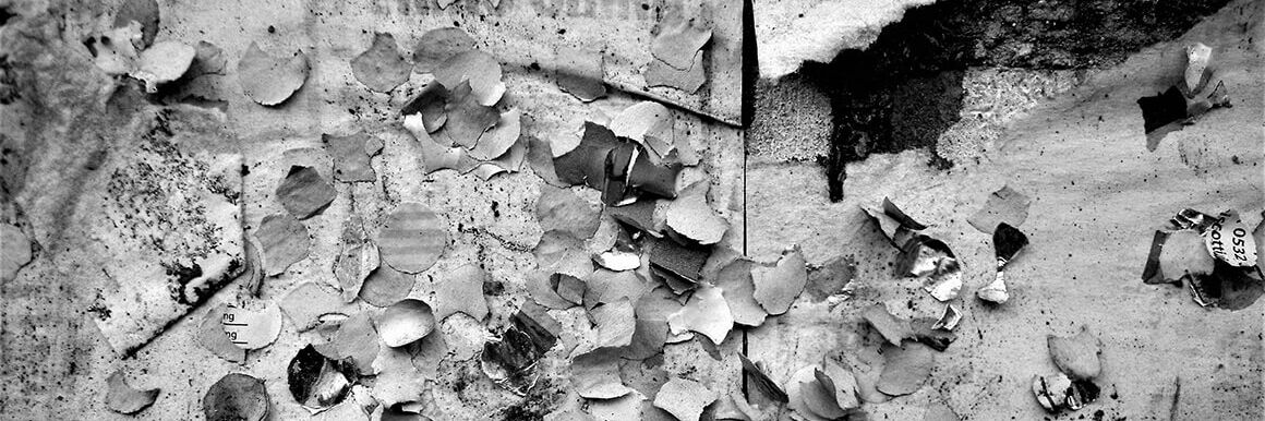 Black and white photo of confetti.