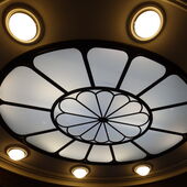 Ceiling light at Warburg-Haus.