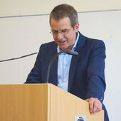 Daniel Weidner bei seiner Antrittsvorlesung