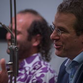 Close-up of Tomer Gardi and Daniel Weidner