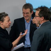 Eva Geulen, Daniel Weidner und Paul Fleming im Gespräch