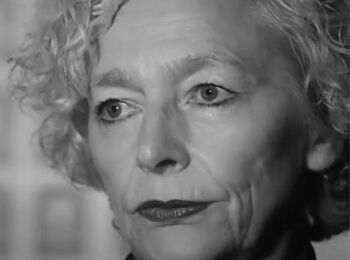 Black and white portrait photo of Sigrid Weigel