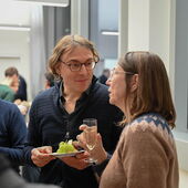 Falko Schmieder und Uta Kornmeier im Gespräch.