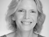 Black and white portrait photo of Laura Otis.