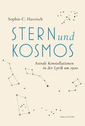 Cover von Sophie Hartischs Buch »Stern und Kosmos«: Grafische Darstellung von Sternbildern auf beigem Grund.