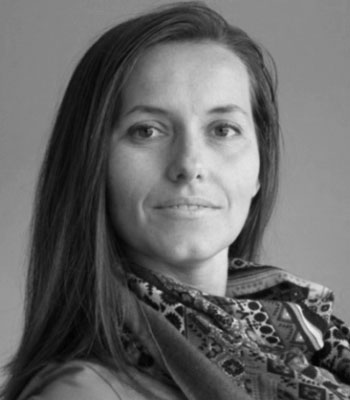 Black and white portrait photo of Ivana Perica