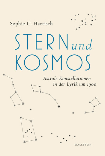 Cover von Sophie Hartischs Buch »Stern und Kosmos«: Grafische Darstellung von Sternbildern auf beigem Grund.